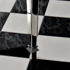 Consolle Bagno 105 cm Vintage in Ceramica Bianca con Piedi,Made in Italy - Marwa Viadurini