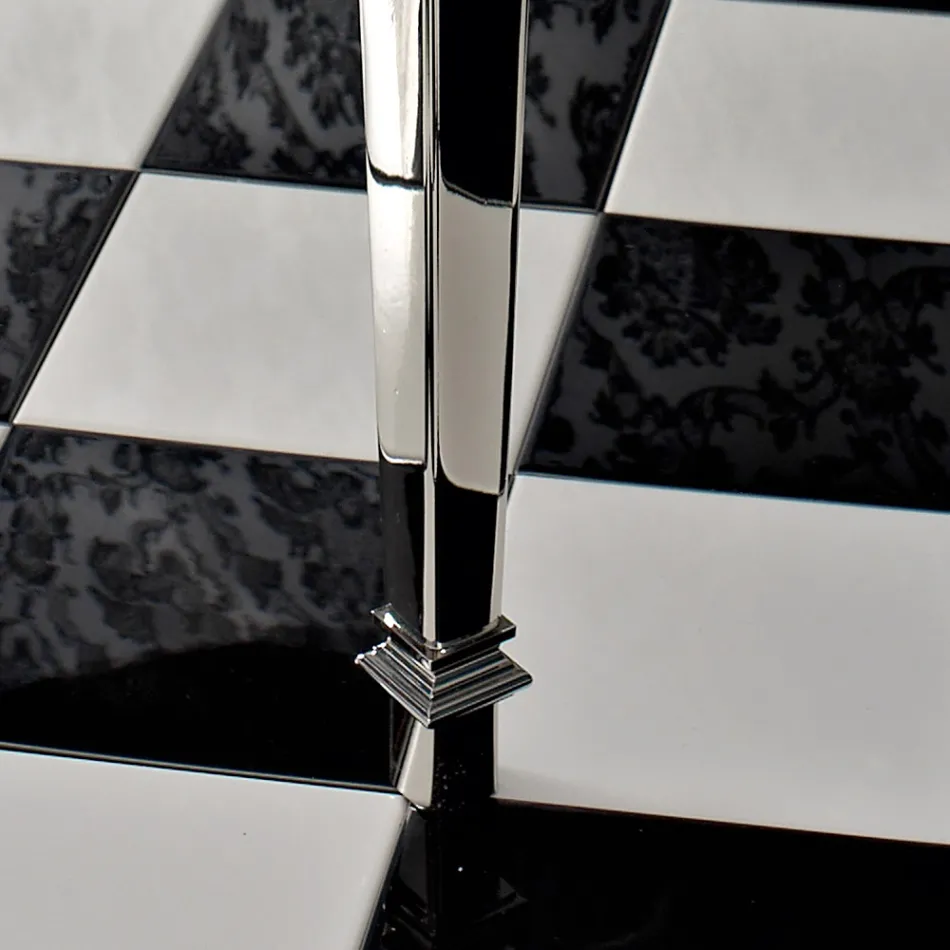 Consolle Bagno 105 cm Vintage in Ceramica Bianca con Piedi,Made in Italy - Marwa Viadurini