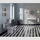 Consolle Bagno 105 cm Vintage in Ceramica Bianca con Piedi,Made in Italy - Marwa Viadurini