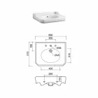 Consolle Bagno L 65 cm in Ceramica con Piedi in Metallo Made in Italy Nausica Viadurini