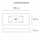 Consolle Bagno Lavabo Integrato e Mensola Sospese in Gres 4 Finiture - Rampina Viadurini