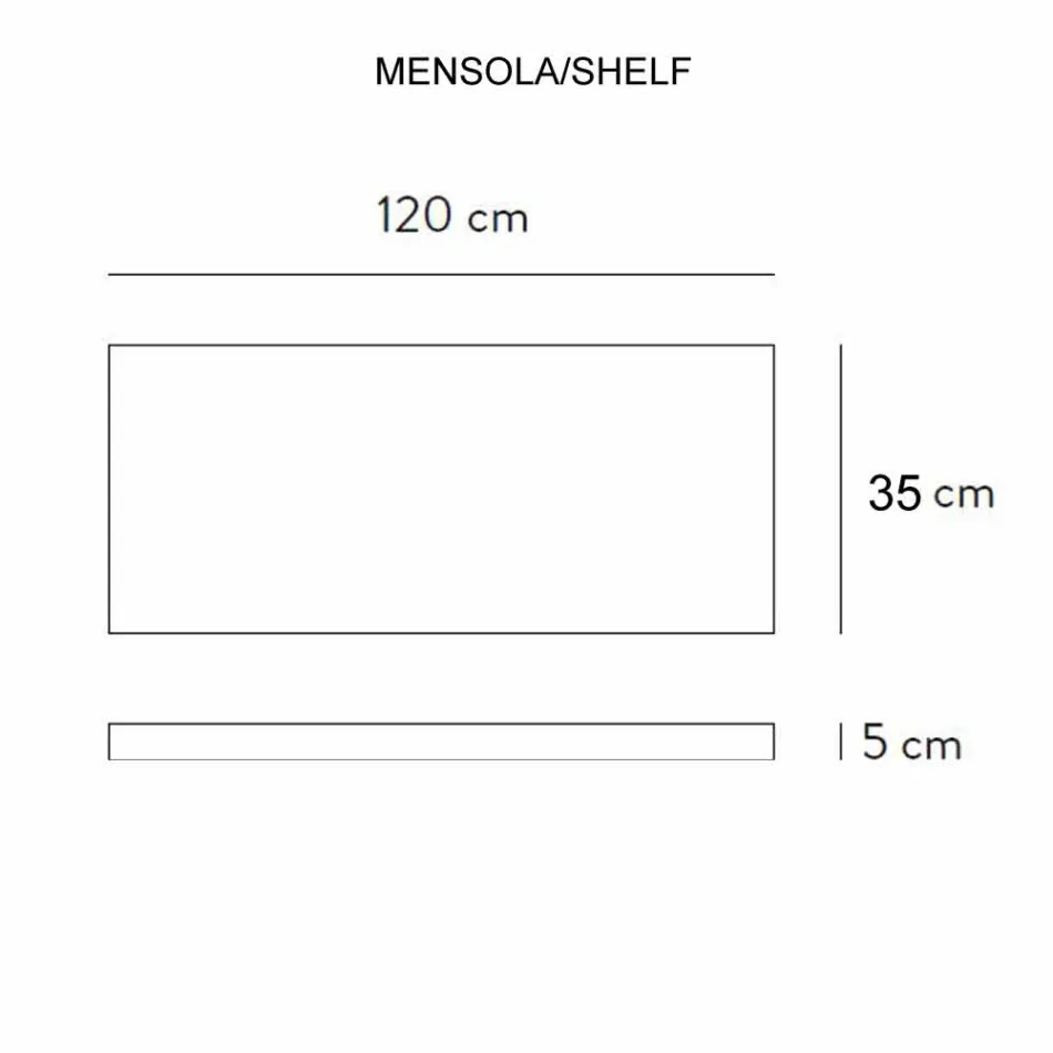 Consolle Bagno Lavabo Integrato e Mensola Sospese in Gres 4 Finiture - Rampina Viadurini