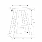 Consolle Bagno Moderna in Legno Teak Naturale con Ganci Laterali - Zacary Viadurini