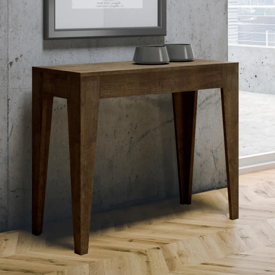 Consolle Classica Allungabile a 3 mt in Legno Nobilitato Made in Italy - Argelia Viadurini
