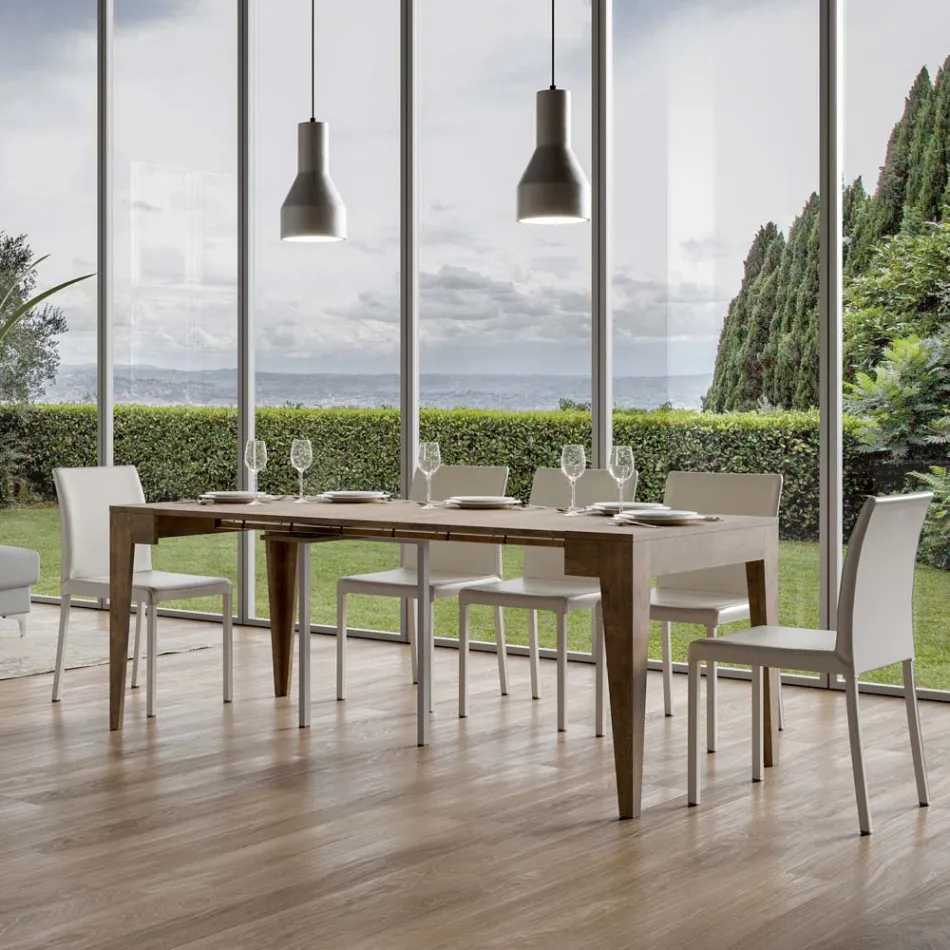 Consolle Classica Allungabile a 3 mt in Legno Nobilitato Made in Italy - Argelia Viadurini
