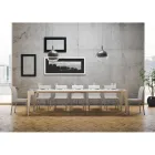 Consolle Classica Allungabile a 3 mt in Legno Nobilitato Made in Italy - Argelia Viadurini