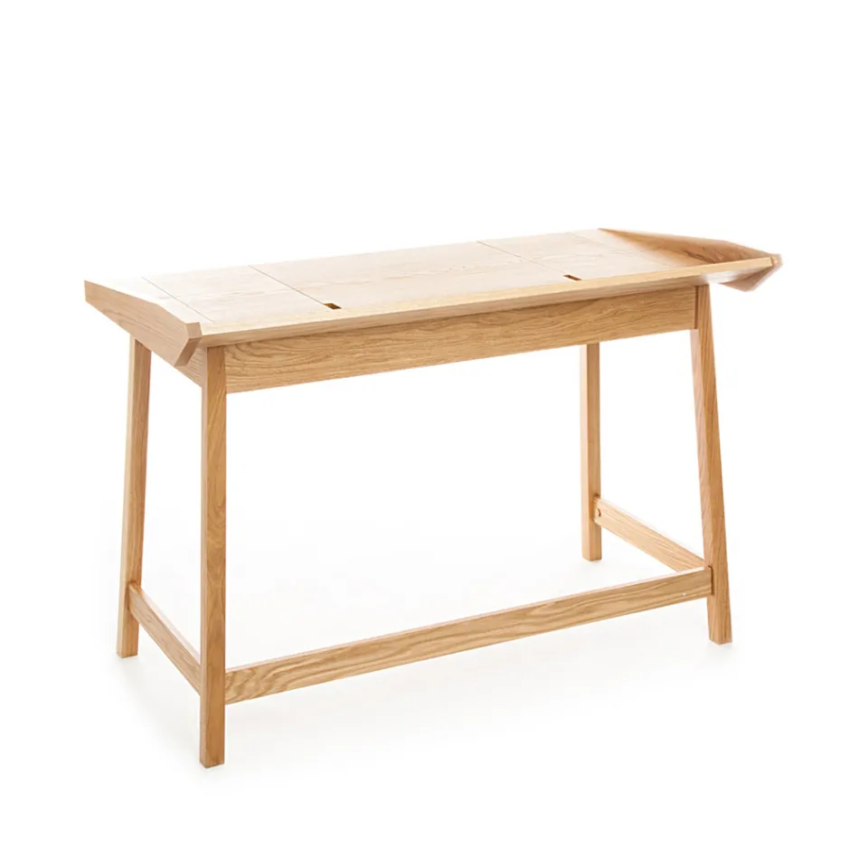 Consolle con Scrittoio Porta PC in MDF e Legno - Calcio Viadurini