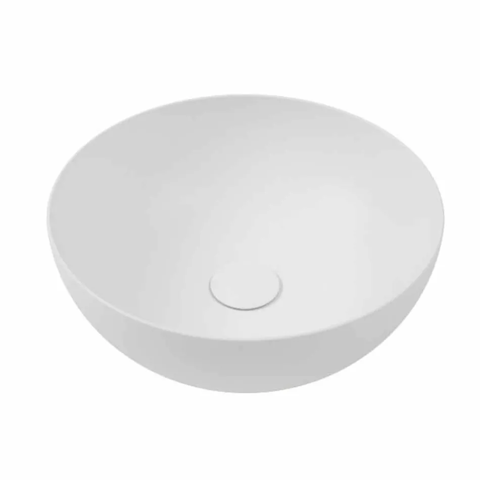 Consolle da Bagno con Lavabo e Mensola in Gres Porcellanato 4 Finiture - Ramina Viadurini