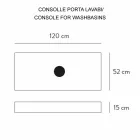 Consolle da Bagno con Lavabo e Mensola in Gres Porcellanato 4 Finiture - Ramina Viadurini