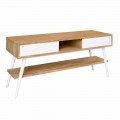 Consolle da bagno di design moderno da terra in teak naturale Pistoia