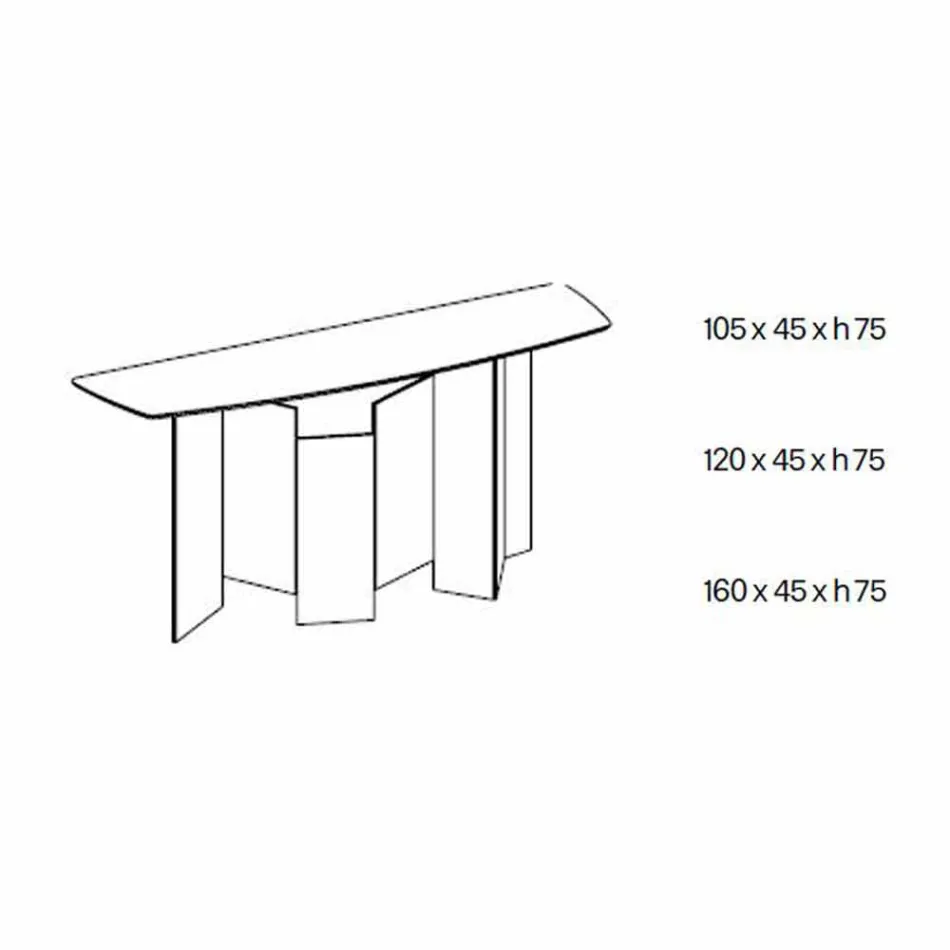 Consolle da Salotto di Design in Ceramica e Vetro Made in Italy – Random Viadurini