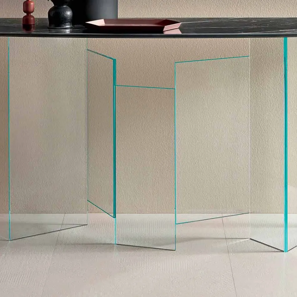Consolle da Salotto di Design in Ceramica e Vetro Made in Italy – Random Viadurini