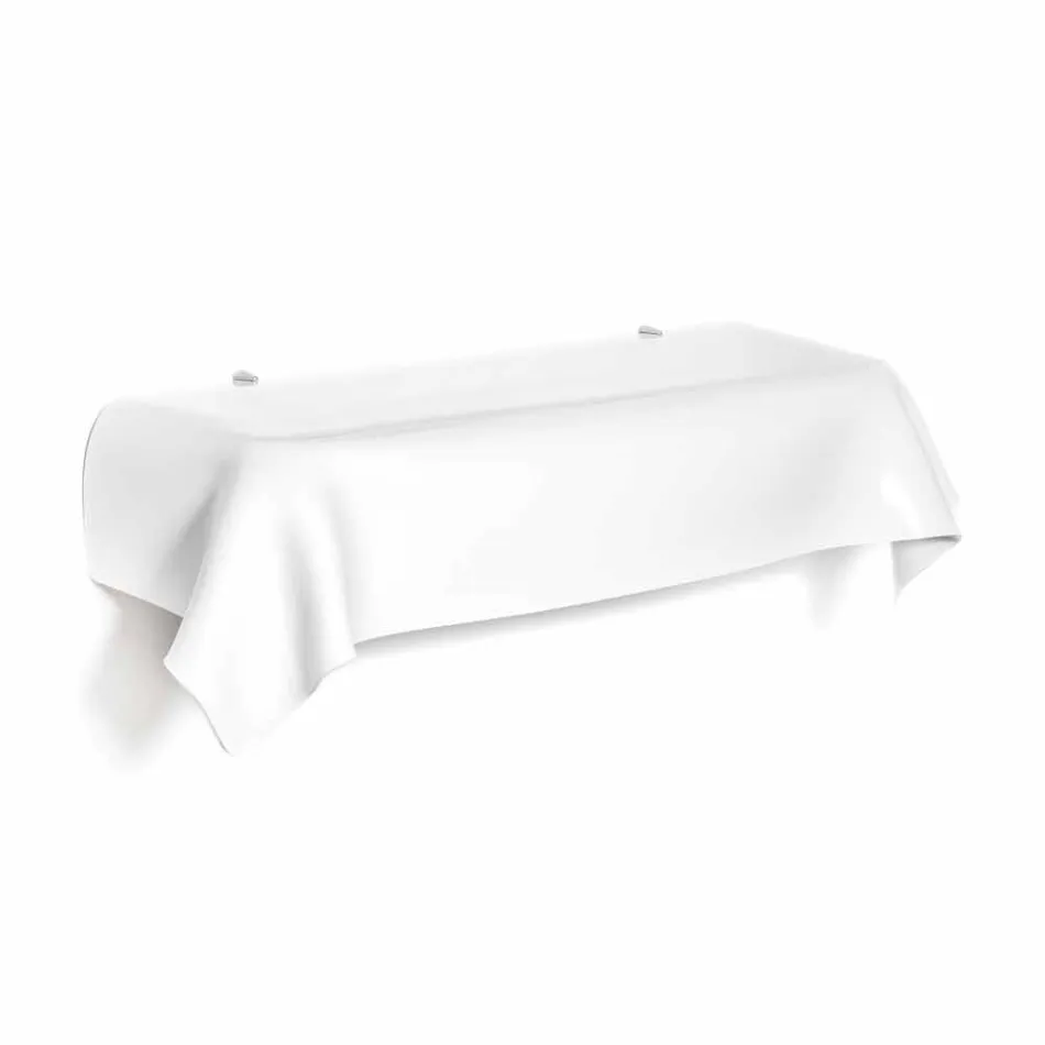 Consolle design moderno in plexiglass bianco drappeggiato Wish Viadurini