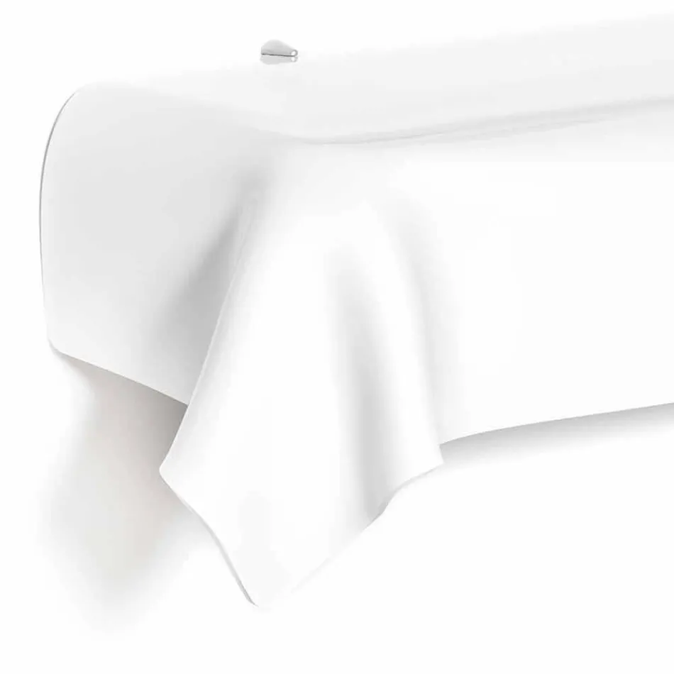 Consolle design moderno in plexiglass bianco drappeggiato Wish Viadurini