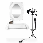 Consolle design moderno in plexiglass bianco drappeggiato Wish Viadurini