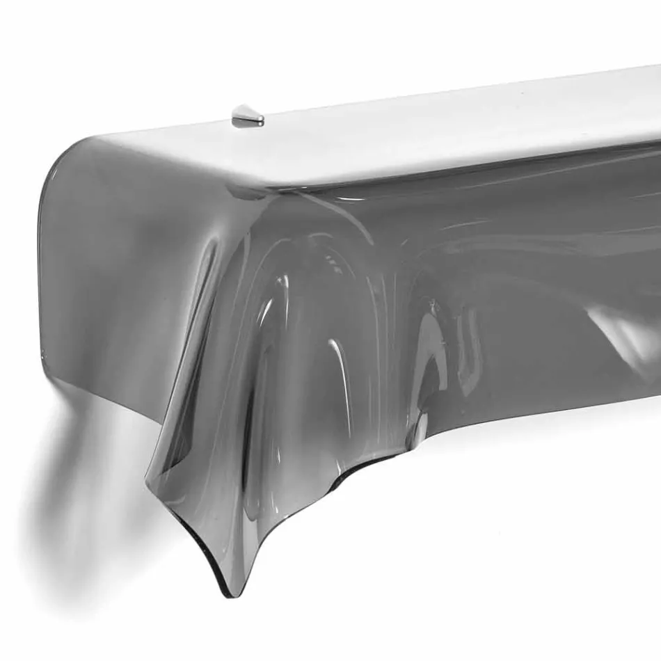 Consolle design moderno in plexiglass fumé traspar. drappeggiato Wish Viadurini