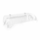 Consolle design moderno in plexiglass trasparente drappeggiato Wish Viadurini