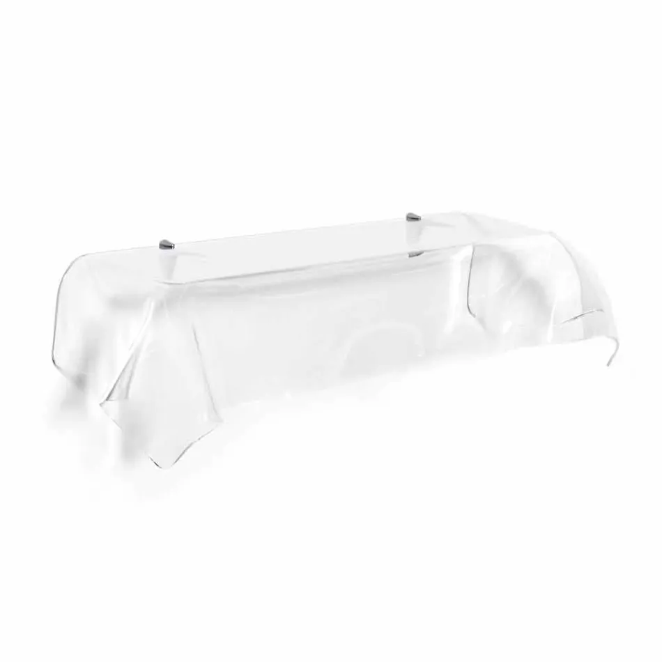 Consolle design moderno in plexiglass trasparente drappeggiato Wish Viadurini