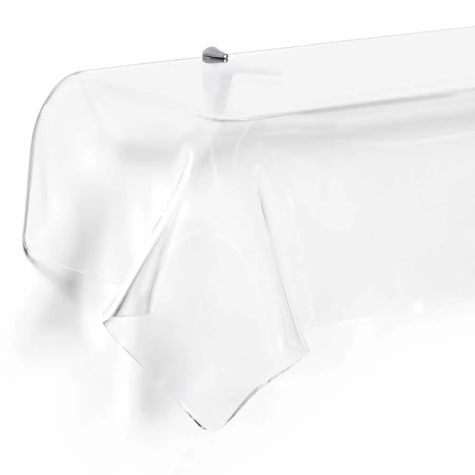 Consolle design moderno in plexiglass trasparente drappeggiato Wish Viadurini