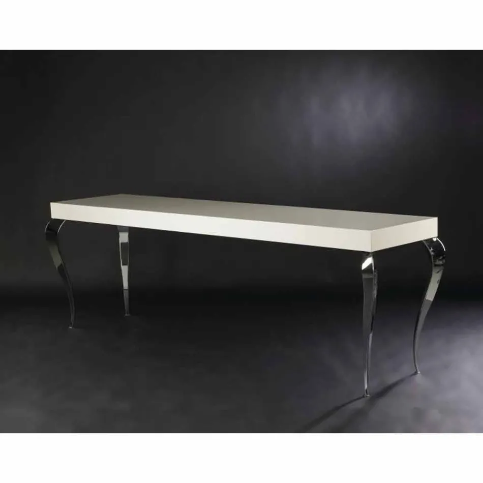 Consolle di design a quattro gambe in MDF e acciaio Luigi Viadurini
