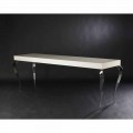 Consolle di design a quattro gambe in MDF e acciaio Luigi