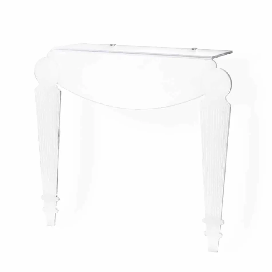 Consolle di design in plexiglass trasparente prodotta in Italia,Africo Viadurini