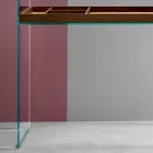 Consolle di Design in Vetro Extrachiaro con Vassoio Made in Italy – Imperativo Viadurini