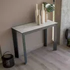 Consolle Estensibile da Esterno con Base in Metallo e Piano in Hpl - Aghetto Viadurini