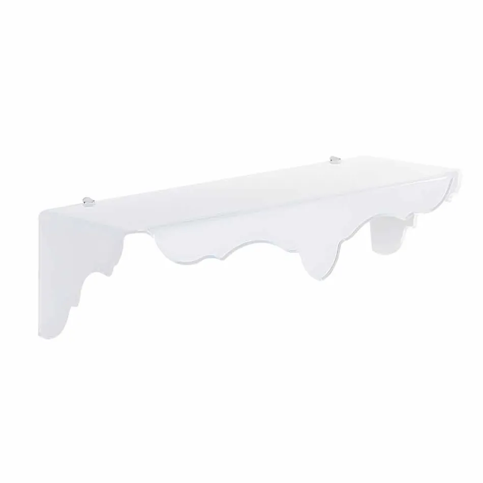 Consolle fissa a muro colore bianco di design Bianca, made in Italy Viadurini