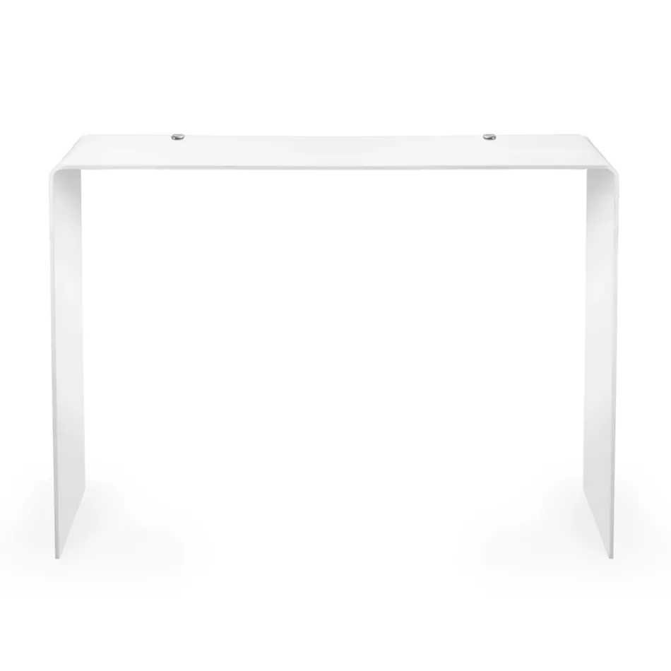Consolle Fissa in Plexiglass Bianca o Fumè Made in Italy - Genio Viadurini