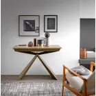 Consolle in Legno e Metallo Allungabile Fino 295 cm Made in Italy - Timedio Viadurini