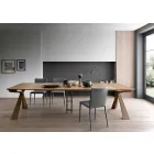Consolle in Legno e Metallo Allungabile Fino 295 cm Made in Italy - Timedio Viadurini
