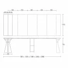 Consolle in Legno e Metallo Allungabile Fino 295 cm Made in Italy - Timedio Viadurini