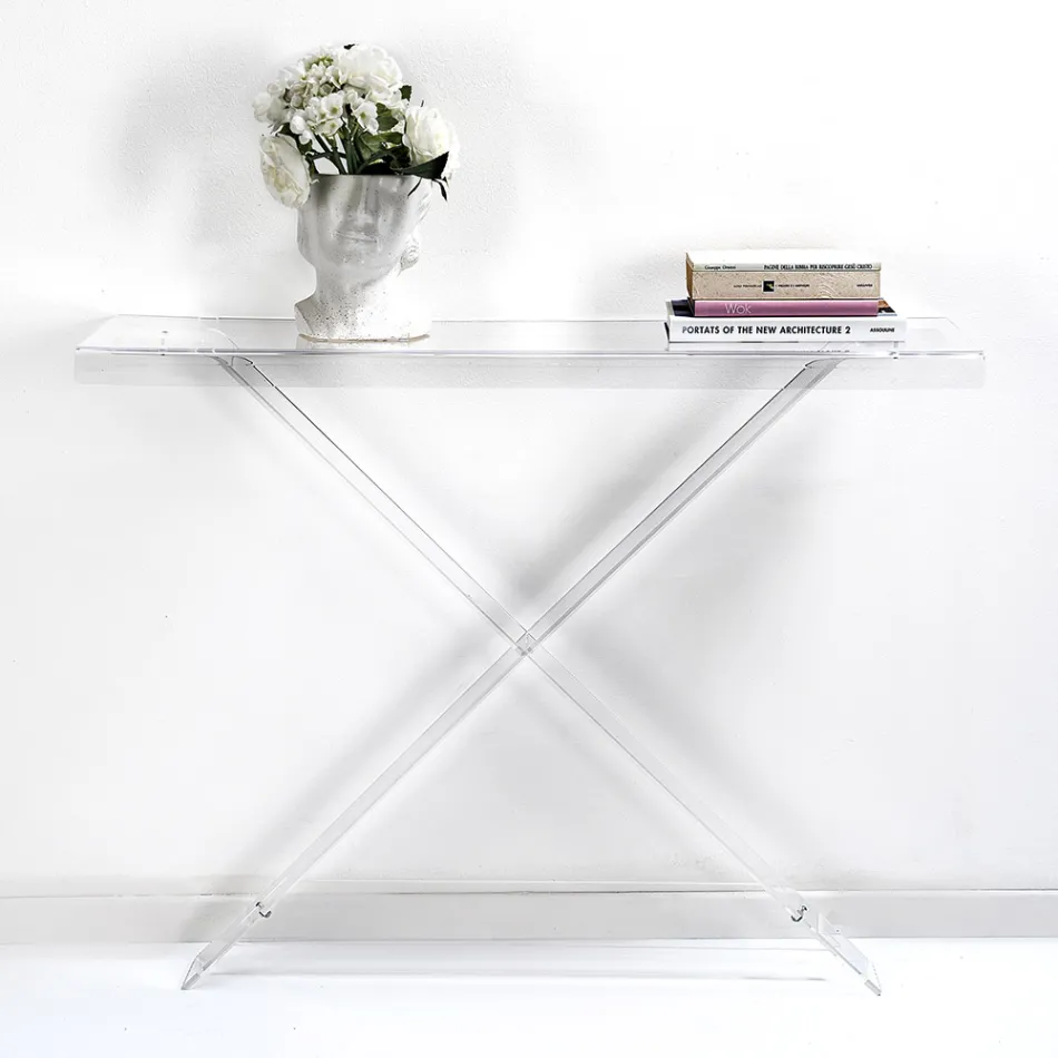 Consolle in Plexiglass per Ingresso o Soggiorno Made in Italy - Tenessee Viadurini