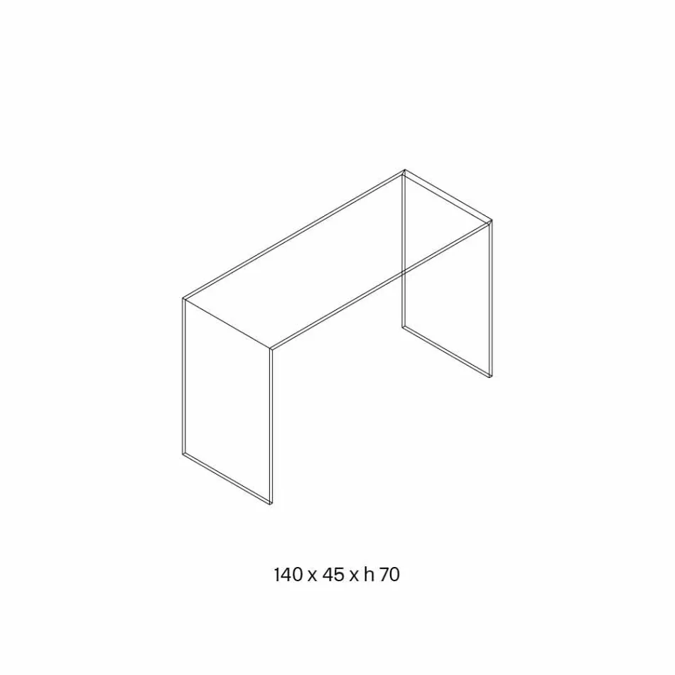 Consolle in Vetro Extrachiaro Design Minimale Elegante 2 Dimensioni - Selex Viadurini