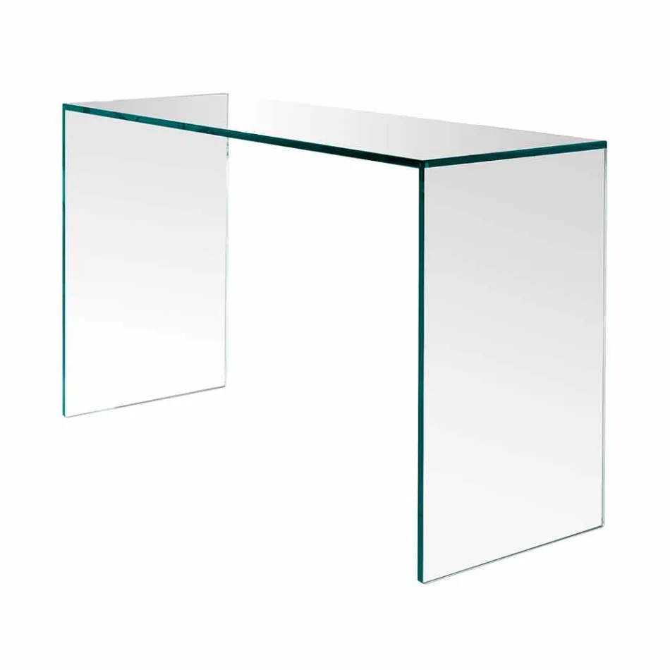Consolle in Vetro Extrachiaro Design Minimale Elegante 2 Dimensioni - Selex Viadurini