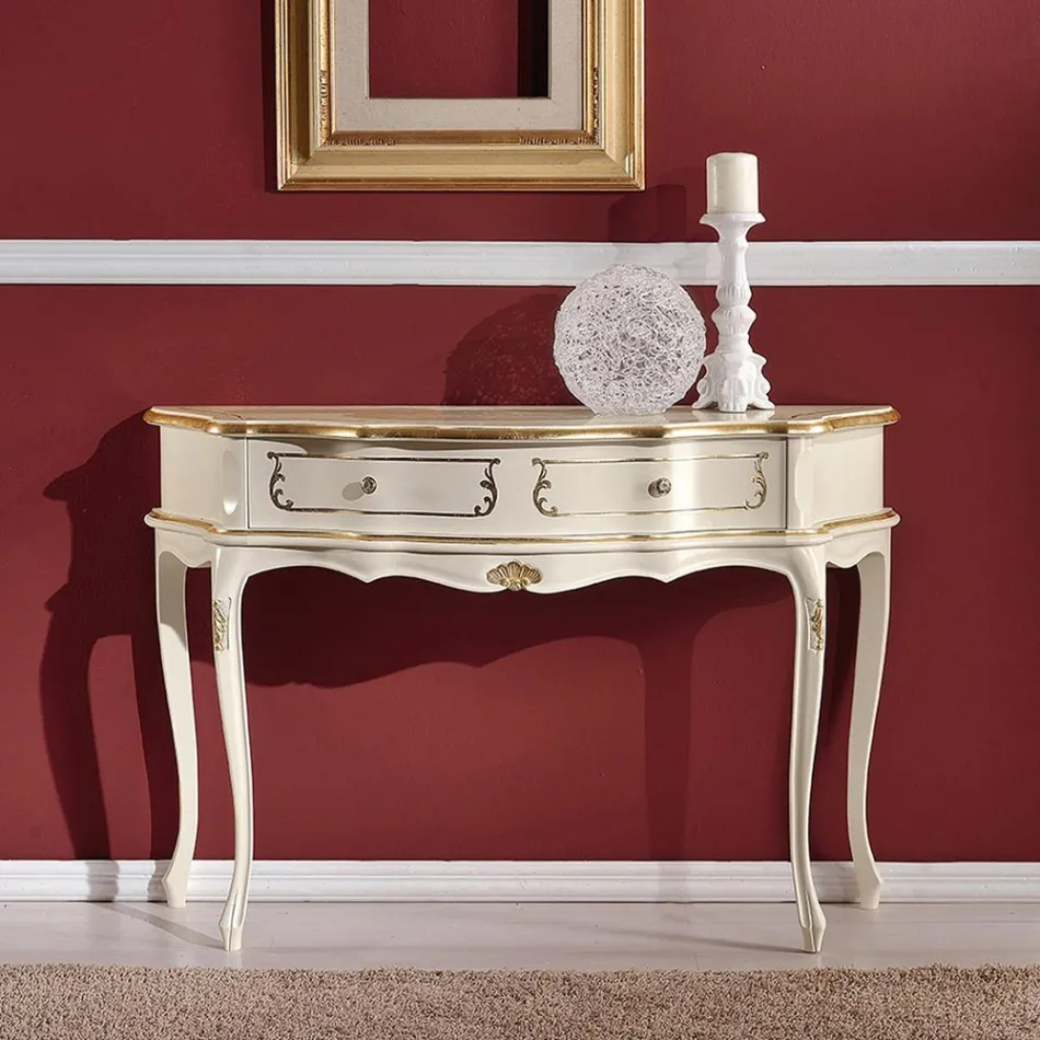 Consolle Ingresso Classica in Legno con 1 Cassetto Made in Italy - Leonor Viadurini
