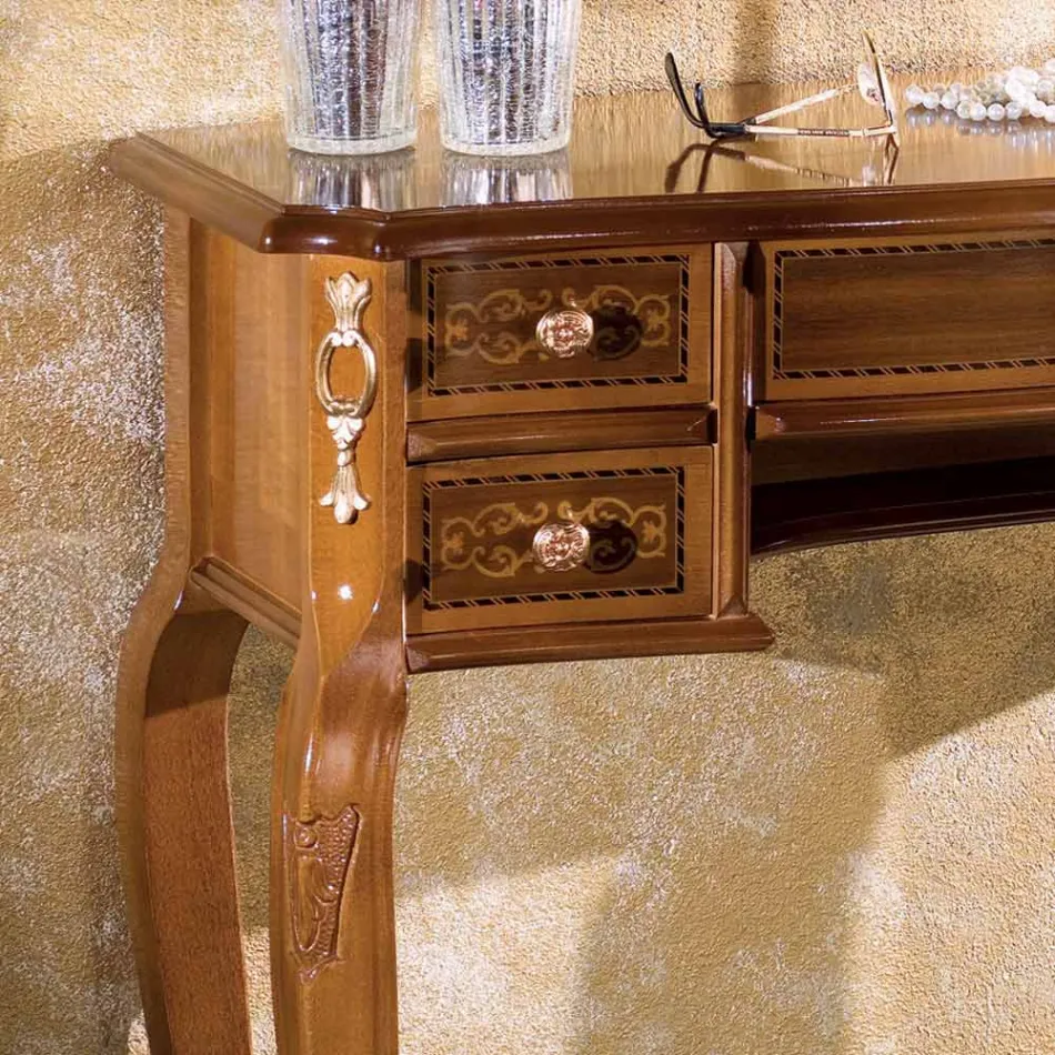 Consolle Ingresso Classica in Legno con 5 Cassetti Made in Italy - Richard Viadurini