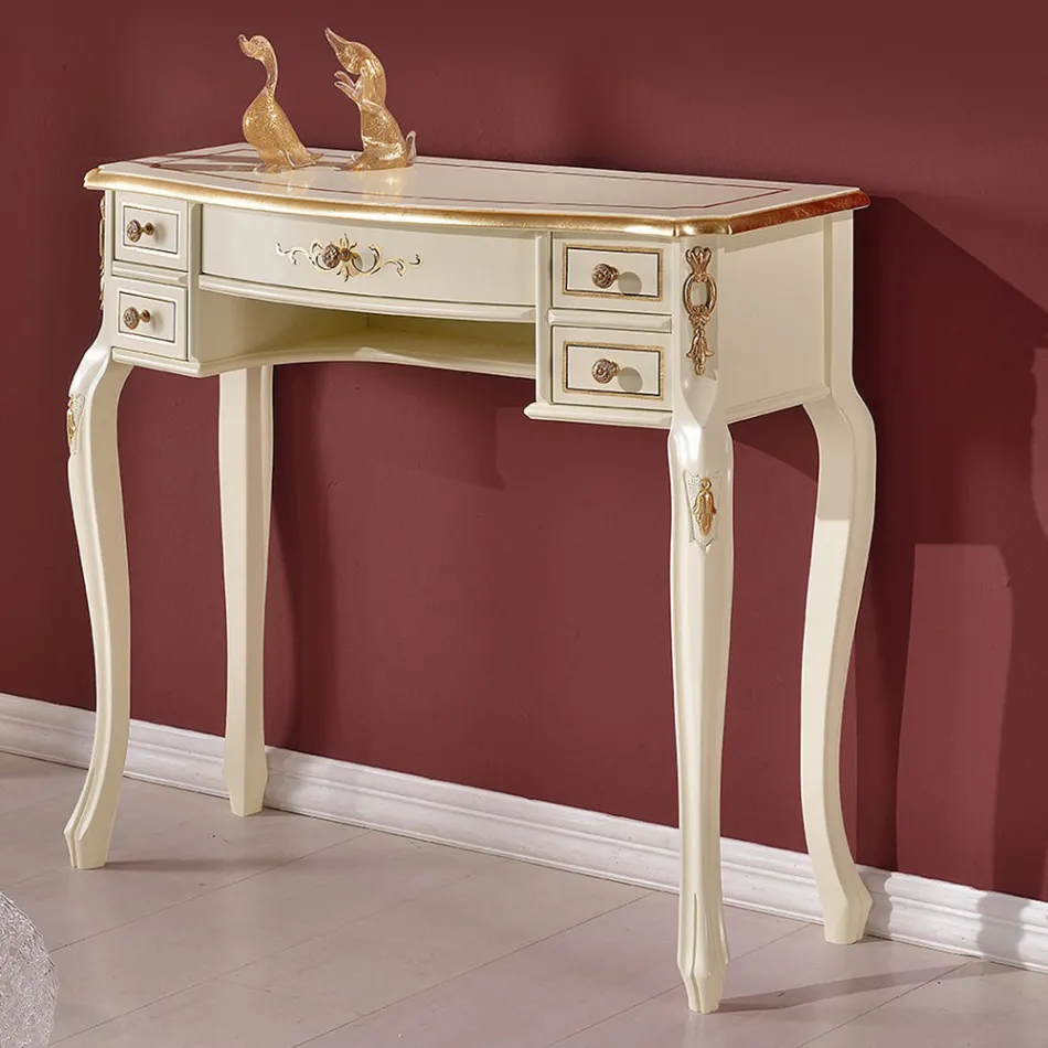 Consolle Ingresso Classica in Legno con 5 Cassetti Made in Italy - Richard Viadurini