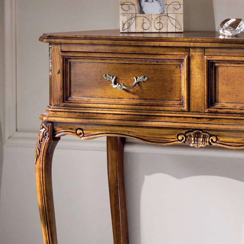 Consolle Ingresso Classica in Legno con Cassetti Made in Italy - Richard Viadurini
