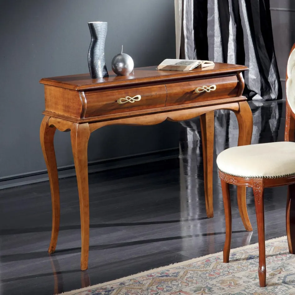 Consolle Ingresso Classica in Legno con Cassetto Made in Italy - Hastings Viadurini