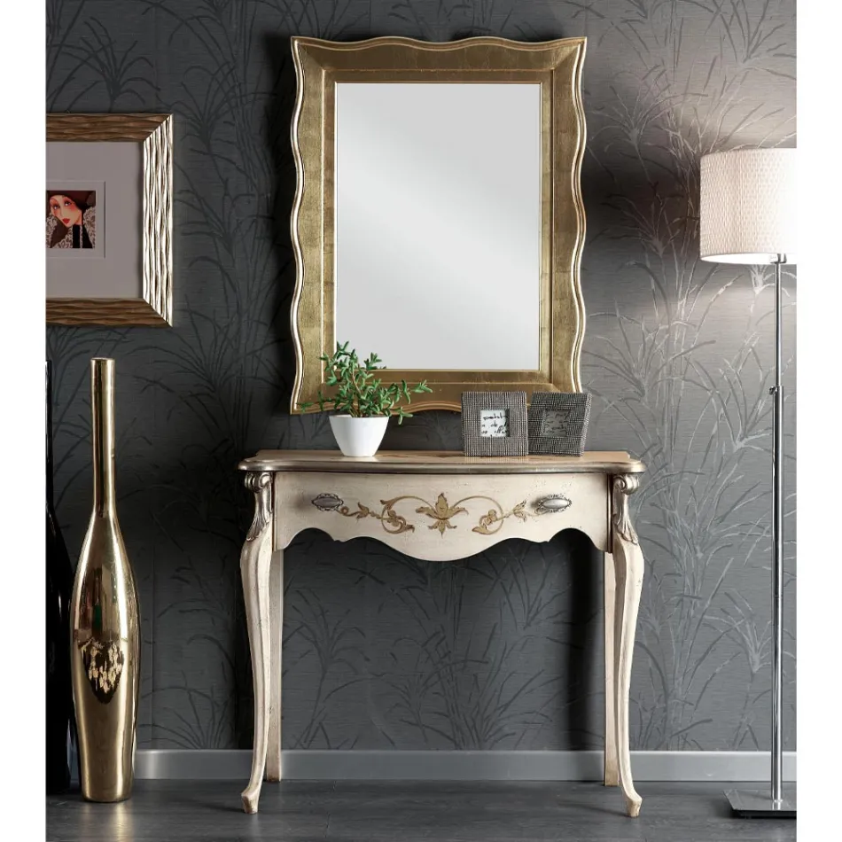 Consolle Ingresso Classica Legno con Cassetto Made in Italy - Ottaviano Viadurini