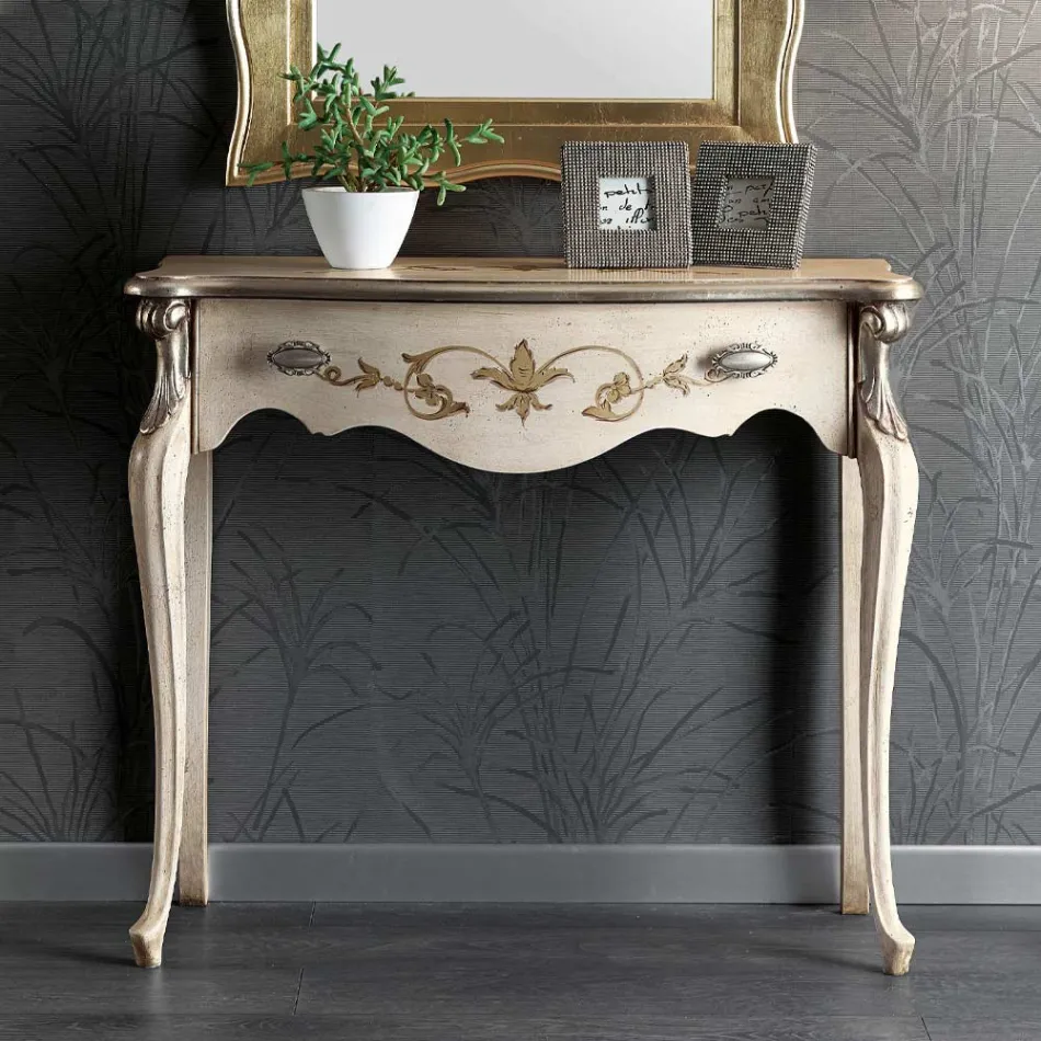 Consolle Ingresso Classica Legno con Cassetto Made in Italy - Ottaviano Viadurini