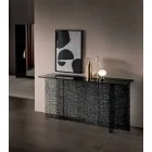 Consolle Ingresso di Design Vetro Extrachiaro Decorato Made in Italy – Sestola Viadurini