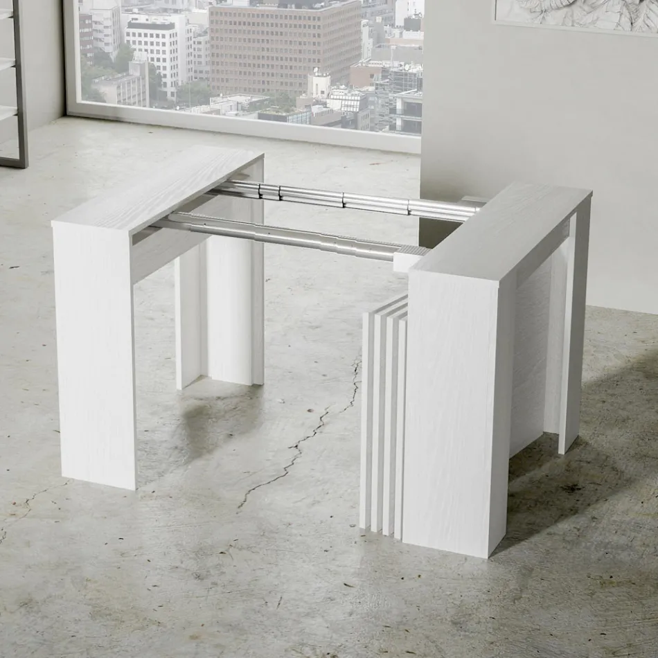 Consolle Moderna Allungabile 296 cm in Legno Nobilitato Made in Italy - Ariella Viadurini
