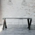 Consolle Moderna Allungabile a 300 cm con Telaio Antracite Made in Italy - Avventura Viadurini