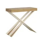 Consolle Moderna Allungabile a 300 cm con Telaio Bianco Made in Italy - Specchio Viadurini