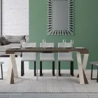 Consolle Moderna Allungabile a 300 cm con Telaio Bianco Made in Italy - Specchio Viadurini