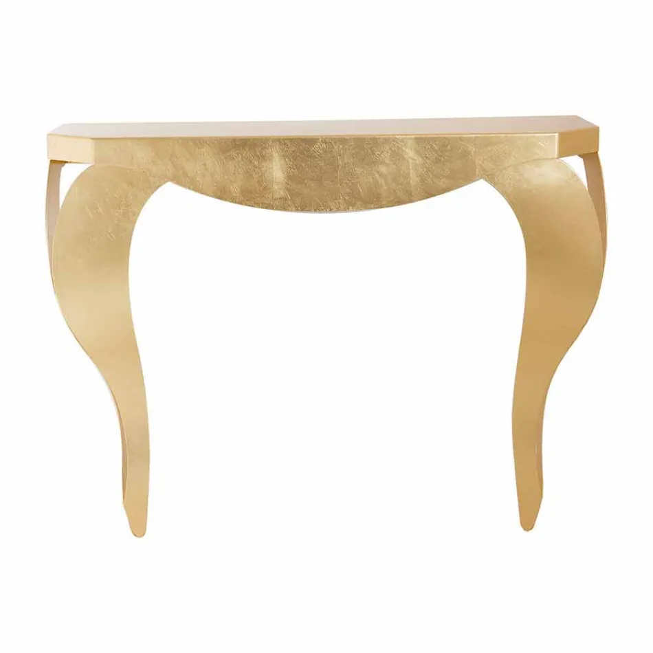 Consolle Moderna in Ferro Foglia Oro o Argento Made in Italy – Daledale Viadurini
