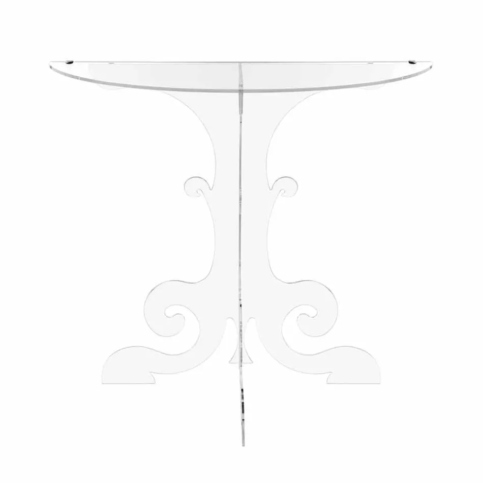 Consolle moderna in plexiglass trasparente prodotta in Italia,Belfiore Viadurini